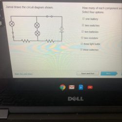 Jamal draws the circuit diagram shown.