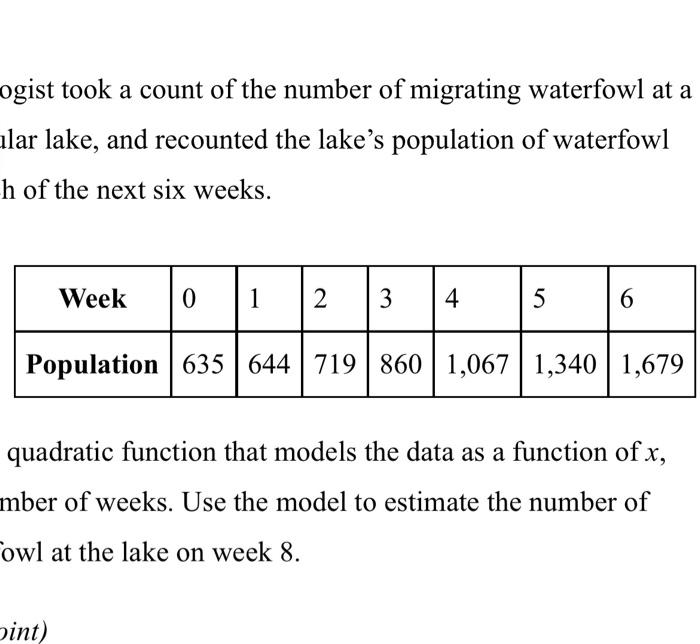 A biologist took a count of the number of fish